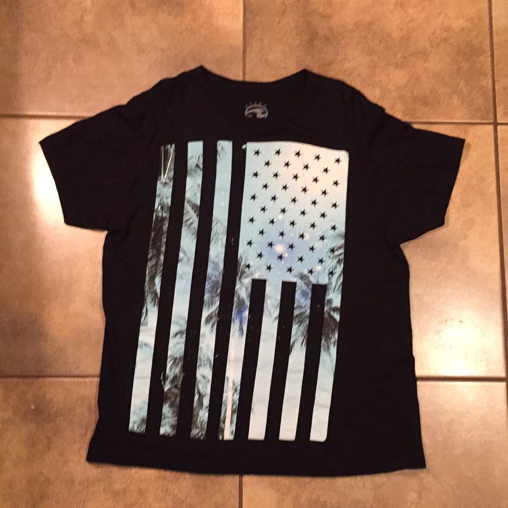 USA Palm Tree Flag T-shirt